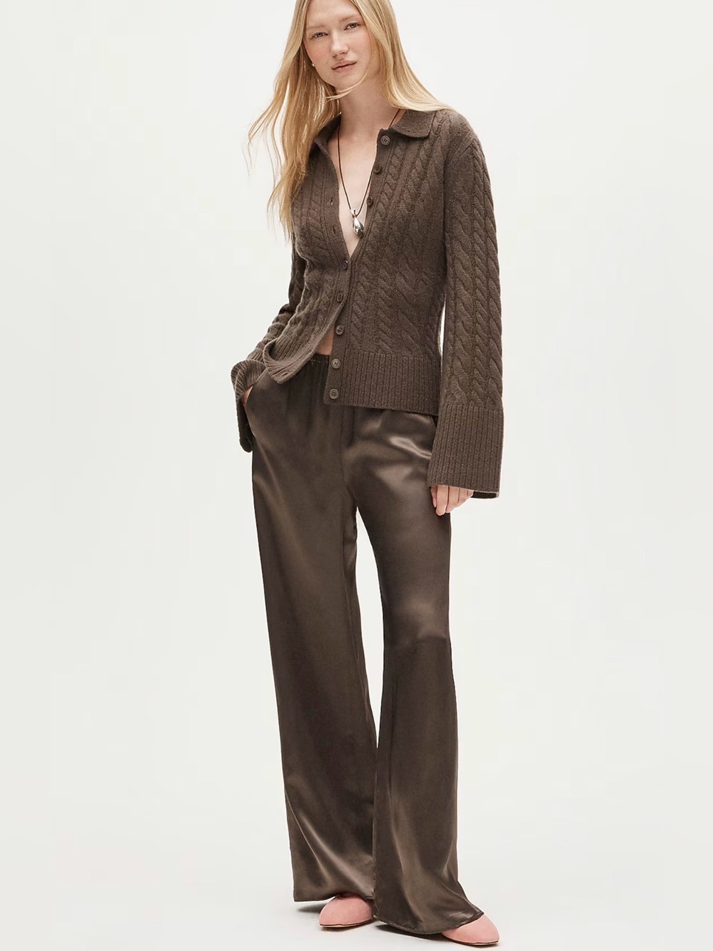 J CREW M Cosmo pant in luster charmeuse IN Smoky Woods  CN714 $158